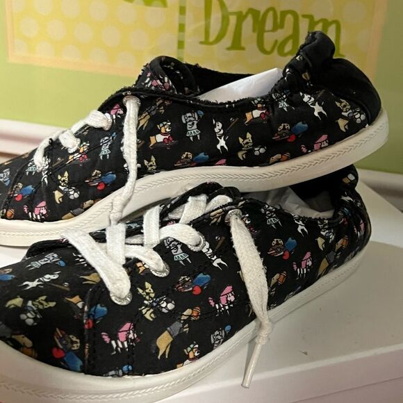 Sketchers Bob’s Black Slip On Sneakers Size 8.5 #BOB3 - Picture 3 of 8